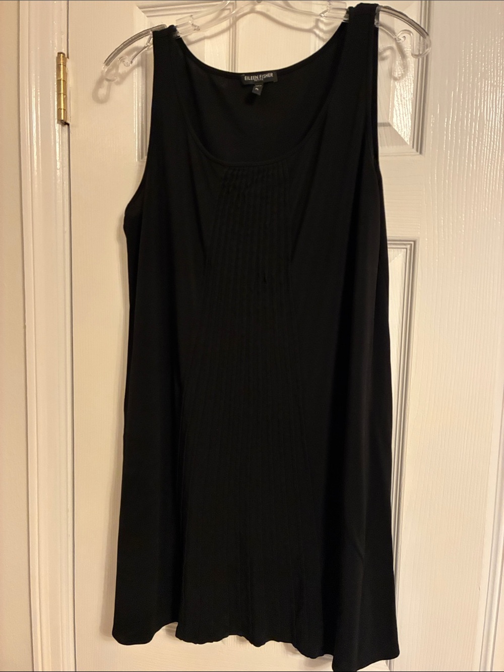 Eileen Fisher Black Sleeveless Scoop-Neck Dress